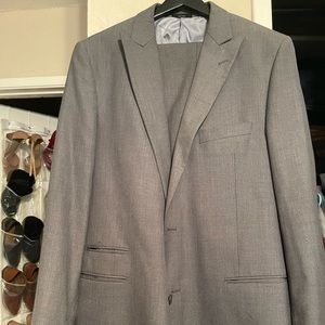 2 piece Peak Lapel Gray Suit